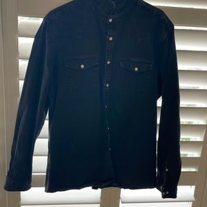 Men’s ASOS Black Denim Western Shirt Size 2XL (fits like size L)